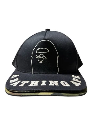 Подлинная синяя и камуфляжная бейсболка с двойным козырьком A Bathing Ape для дальнобойщиков - Изображение 1 из 4