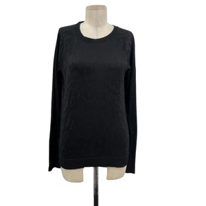 Lululemon Rest Less Pullover Long Sleeve Textured Black Size 10 - Picture 1 of 12