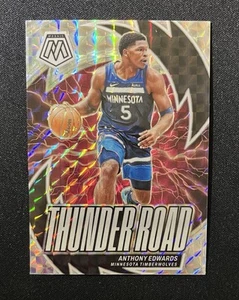 ANTHONY EDWARDS #5 2023-24 PANINI MOSAIC TIMBERWOLVES THUNDER ROAD SILVER - Picture 1 of 2