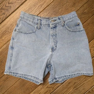 Vintage Harley Davidson Biker blau Damen 8 helle Waschung Denim Jeans Shorts * Fehler - Bild 1 von 18