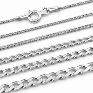 Cadena gruesas 0.6-3.9 mm - 40-75 cm - 925 plata bañada en rodio - AURIORE - Imagen 1 de 13