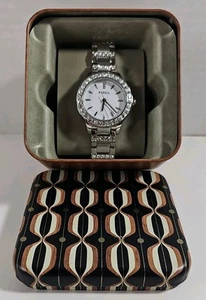 Fossil ES2362 Women's Stainless Steel Analog White Dial Quartz Wrist Watch - Picture 1 of 8
