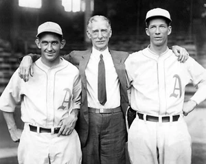 Philadelphia A's Glossy 11x14 Photo MICKEY COCHRANE CONNIE MACK and LEFTY GROVE - Picture 1 of 1