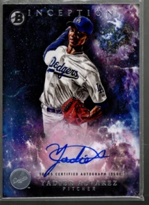 A0015- 2016 Bowman Inception Prospect Autographs #PAYA Yadier Alvarez Auto NM-MT - Picture 1 of 2