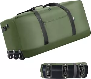 120L Foldable Rolling Duffel Bag with 3 Wheels Light Weight Travel Duffel bag... - Picture 1 of 12