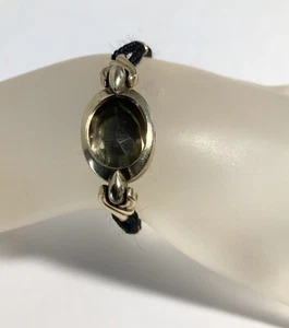 Vintage Womens Gold Filled Watch Case Bracelet Smoky Quartz 6 1/4” - Picture 1 of 10
