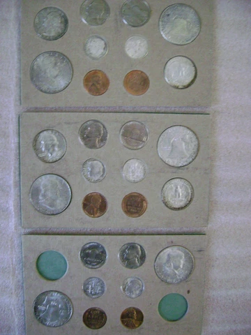 US 1949 PDS 28 Coins, Tone Bell Lines RPM Cover