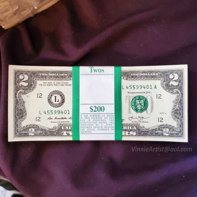未曾流通$2， 2013 美国小尺寸纸币说明| eBay