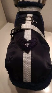 Abrigo de invierno abrigo de perro abrigo vajilla S azul oscuro blanco noble perros pequeños - Imagen 1 de 5