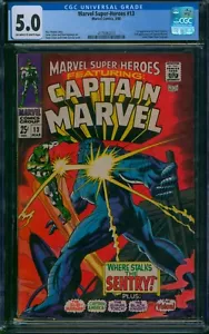 Marvel Super-Heroes #13 ⭐ CGC 5.0 ⭐ 1st CAROL DANVERS + 2nd CAPTAIN MARVEL 1968 - Picture 1 of 2