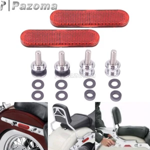 For Harley FLDE FLHC Sissy Bar Quick Release Mounting Hardware w/Reflector 18-20 - Picture 1 of 8