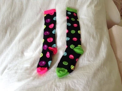 Emoji Socks Size 3-10 FITS MOST Little Miss Matched  - Image 1 of 2