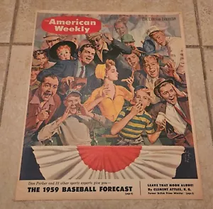 Vintage American Weekly April 5th 1959 Paper Magazine - Imagen 1 de 3