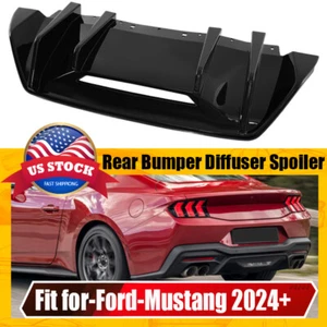 Glossy Black Car Rear Bumper Diffuser Spoiler For Ford Mustang GT S650 2024 2025 - Picture 1 of 13
