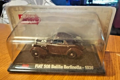 AUTOMODELLO 1 / 43 - FIAT 508 BALILLA BERLINETTA- 1936-1000 MIGLIA- BLISTER-MA16 - Immagine 1 di 4