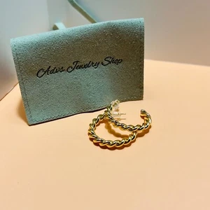 Gold Reifen Ohrringe, Advs Schmuck, große Reifen, Hochzeit Ohrringe, Diamantohrring - Bild 1 von 6
