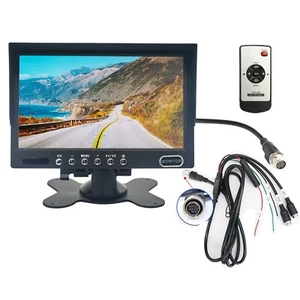 7" Car Monitor Metal 8Pin Connector 2ch 4Pin Video in 12-24v for Caravan Trailer - Picture 1 of 9