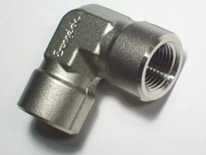 1 - Swagelok Stainless Steel Pipe Elbow Fitting, 1/2 in. Female NPT, SS-8-E - Picture 1 of 3