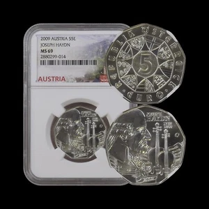 AUSTRIA. 2009, 5 Euro, Silver - NGC MS69 - Joseph Haydn - Picture 1 of 5
