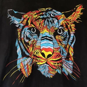 Bengal Tiger Colorful Kaleidoscope T Shirt by Threadless Unisex Size Medium - Picture 1 of 4