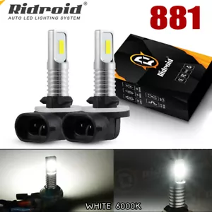 2 pack 881 LED Fog Light Driving Bulbs 862 886 889 894 896 898 Xenon White 6000K - Picture 1 of 18