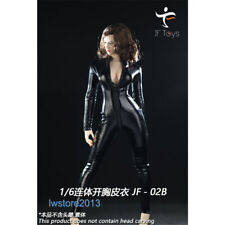 JF TOYS 1/6 JFX-02B Black Turtleneck Jumpsuit Clothes For 12" Female TBL PH Body