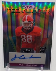 2023 Leaf Vivid Jalen Carter Silver Prismatic Technicolor Auto #8/9 XRC 
