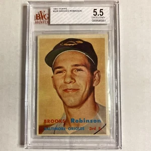1957 Topps #328 Brooks Robinson ROOKIE BVG 5.5 Bl - Picture 1 of 2