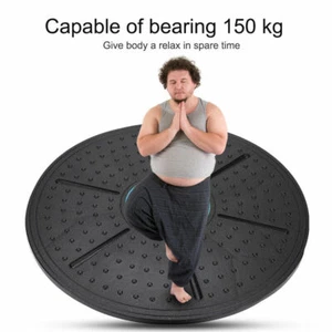 Balance Board Trainer Wooden Stability Tilt Training Core Yoga Fitness - Picture 1 of 3