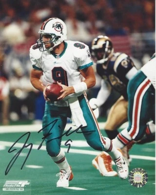 Foto autografada assinada por Jay Fiedler - Miami Dolphins 8x10 polegadas com certificado - Imagem 1 de 2