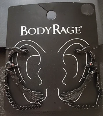 BODY RAGE Cuervo Negro Ojo Rojo Cadena Oreja Brazalete Regalos de Spencer Foto 1 de 4