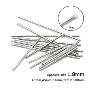 Steel Hexagonal Bar Rod Hex Drive Shaft 1.8mm Opposite side / 40mm-100mm Long - Picture 1 of 5