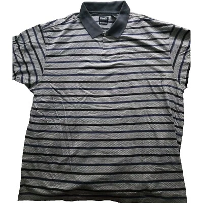 Camisa de golf para hombre Ping manga corta a rayas XXL 100 % algodón  Foto 1 de 4