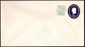 US - 1958 - 3 + 1 Cents Dark Violet Surcharged Postal Stationery Entire # U540b