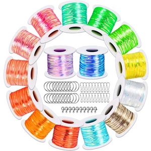 15x Lanyard String Kit Cordón de cordones de plástico para collar de pulsera - Picture 1 of 7