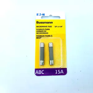 Eaton Bussmann 15A ABC tubo de cerámica fusible para microondas (paquete de 2) BP/ABC-15 - Imagen 1 de 3