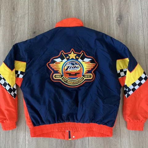 Vintage Ricky Rudd Tide Jeff Hamilton Nylon Racing Jacket Crew XL 90s NASCAR Cover