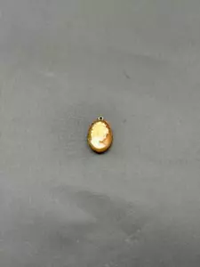 Antique Victorian 14K Gold Carved Shell Cameo Necklace Pendant - Picture 1 of 3