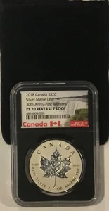 2018 Canada $20,1oz  Silver Maple Leaf NGC PF70 Rev 30th Anniversary- First Rel! - Picture 1 of 3