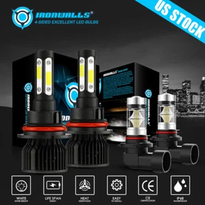 For Ford Excursion 2000-2004 4-sides LED Headlight High Low Beam Fog Light White - Picture 1 of 12