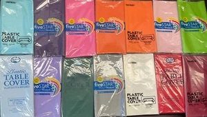 Plastic Table Cloth Rectangle Cove Birthday Party 137x274cm FREE DELIVERY - Picture 1 of 6