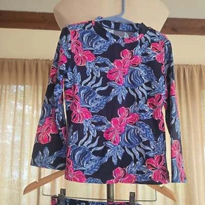 LILLY PULITZER - Girls' Bobby Rashguard Set UPF 50+ - Size 10 - Picture 1 of 10