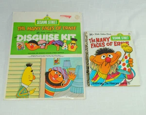 VTG Sesame Street Many Faces of Ernie Book And Disguise Kit Preschool Dress Up - Picture 1 of 11