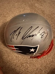 ROB GRONKOWSKI SIGNED NEW ENGLAND PATRIOTS FULL SIZE REPLICA HELMET - Picture 1 of 5