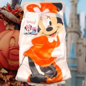 Disney Minnie Mouse pumpkin Baby Blanket NEW
