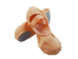 Zapatillas de ballet baquetas de ballet zapatos de gimnasia con suela de cuero rosa talla 26-43  - Imagen 1 de 11