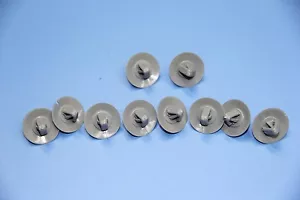 RENAULT MEGANE GREY PLASTIC FASTENERS DOOR SIDE MOULDING LOWER TRIM CLIPS - Picture 1 of 6