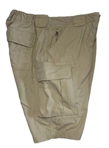 Mens Duluth Trading Cargo Shorts Stretch Waist Sz Large 100% Nylon - Picture 1 of 5