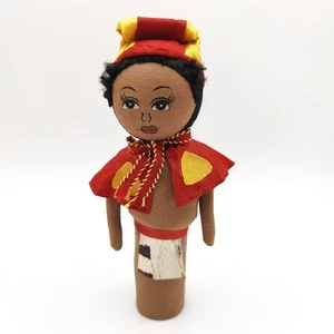 Muñeca artesanal hawaiana Holoku años 60 de Lanakila Crafts - recuerdo hecho a mano de 7" - Imagen 1 de 8
