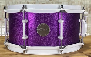 Click Icon 6x12 10ply Maple Snare Drum Purple Satin Sparkle - Bild 1 von 13
